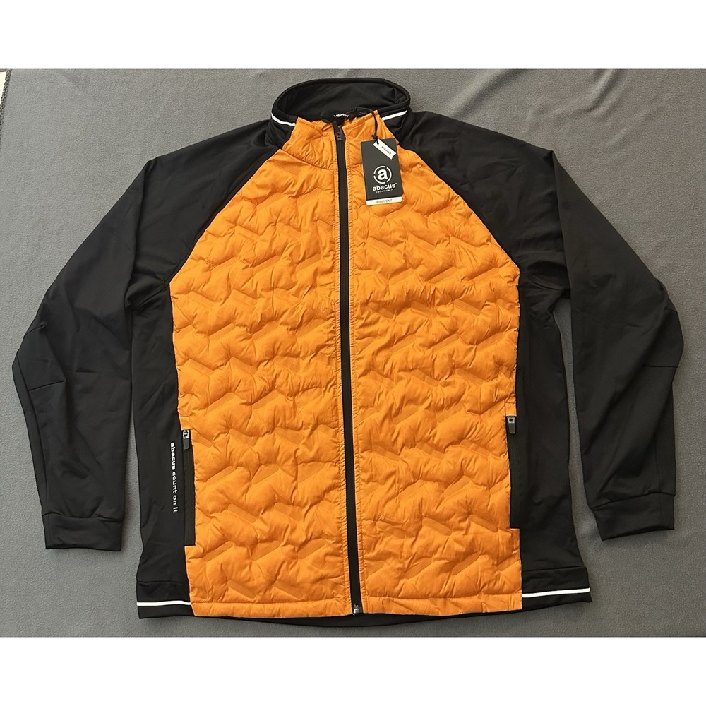 Abacus Grove Hybrid Jacket Zip Up Golf Black /orange Men Size 2XL Brand New